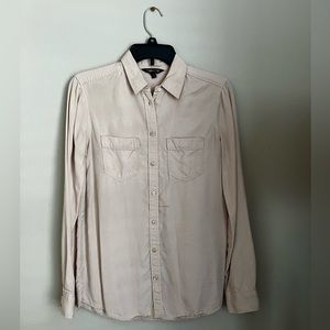 Express light pink button down blouse